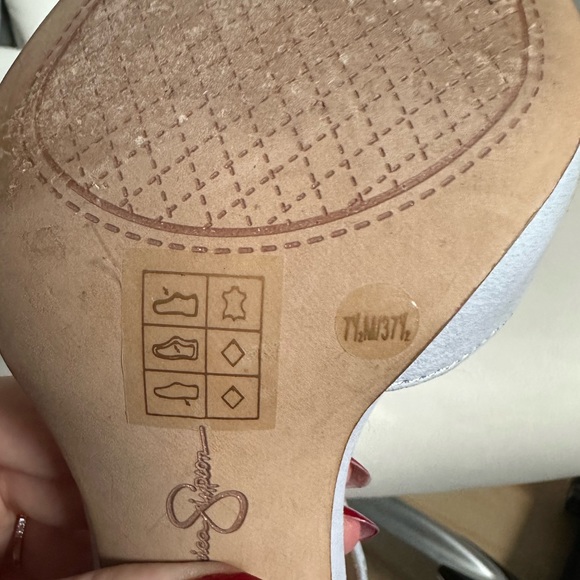 Jessica Simpson Blue Two Piece Heels - Size 7.5 - Picture 6 of 11